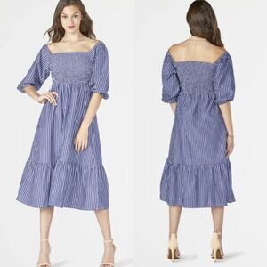 Maxwell and Geraldine The Charlotte Dress in Blue and White